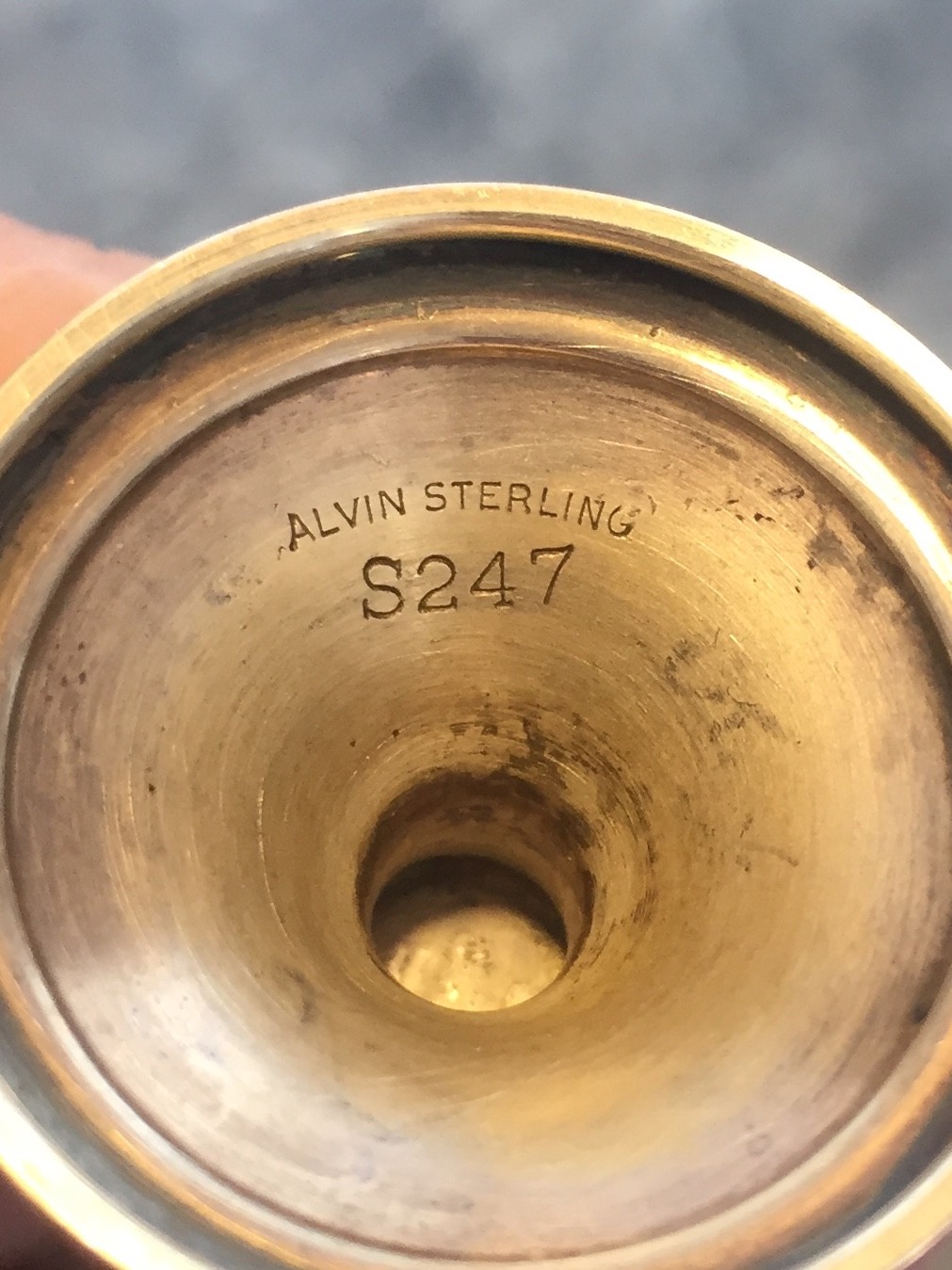 1 Alvin Mfg Co Sterling Silver Cordial Shot Cup Glass #S247 No engraving