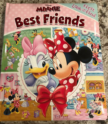 NEW MINNIE MOUSE BEST FRIENDS BIG LOOK AND FIND BOOK FOR TODDLERS