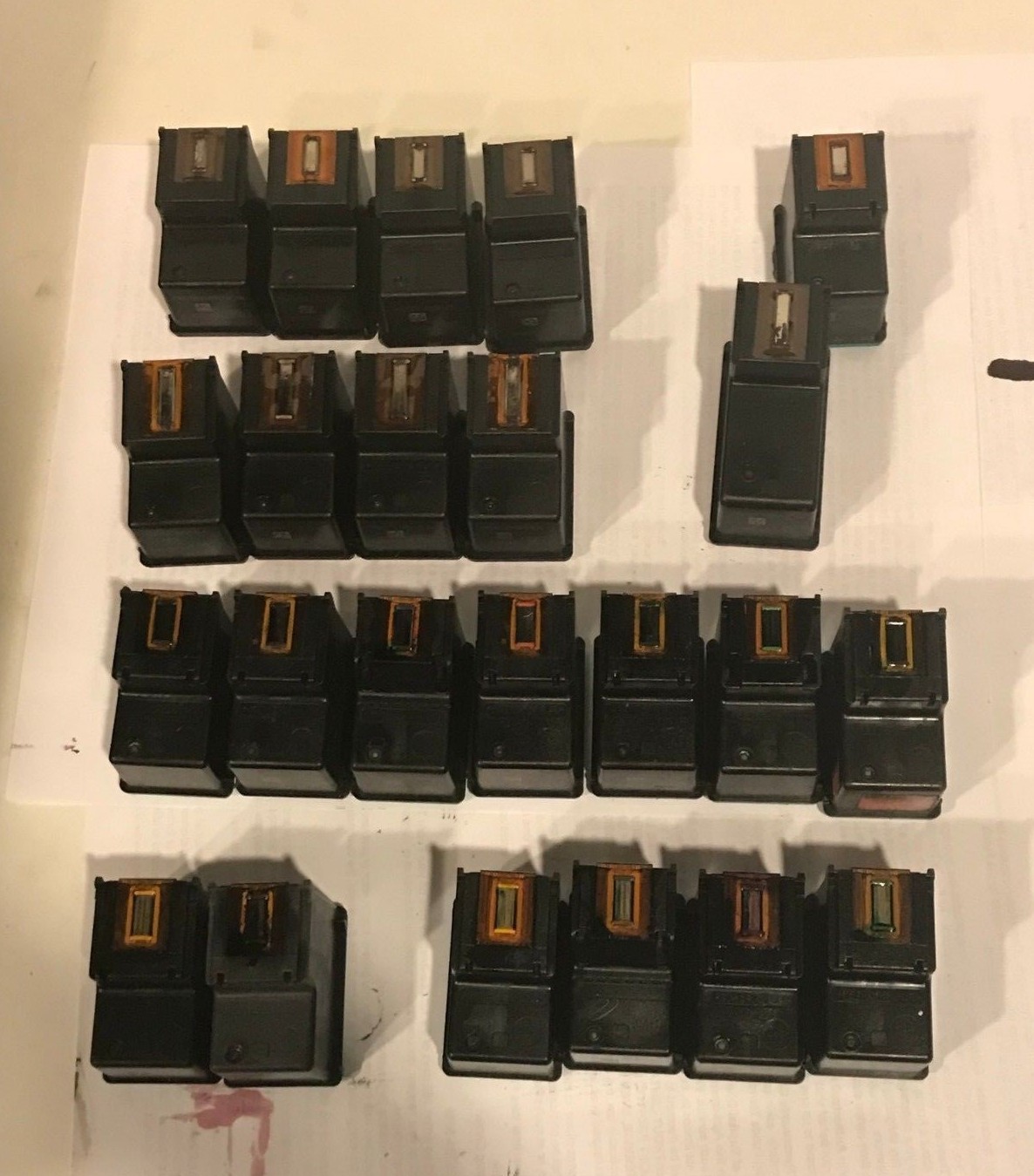 Lot 23 HP 92 93 95 96 97 98  Black & Color Genuine Empty Ink Cartridges