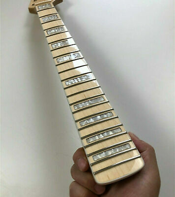 Maple Guitar neck 22 frets 25.5 inch maple fingerboard, Block Inlay DIY Parts