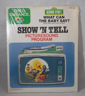 Vintage 1977 Child Guidance Show N Tell Sesame Street Record Film Strip Unopened