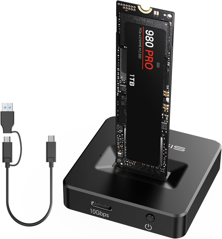 NVME to USB Docking Station,ACASIS M.2 SSD to USB Adapter Portable External SSD