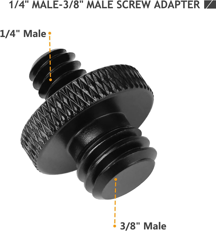 12 Pcs Camera Screw Adapter 1/4" to 3/8", Light Stand Adapter Tripod Converter T