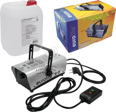 Eurolite N-10 Nebelmaschine, 400W Nebler + Nebelfluid Smoke Fluid P...