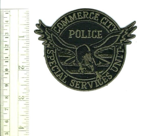 Commerce City CO Colorado Police SSU Special Services Unit subdued patch - NEW!