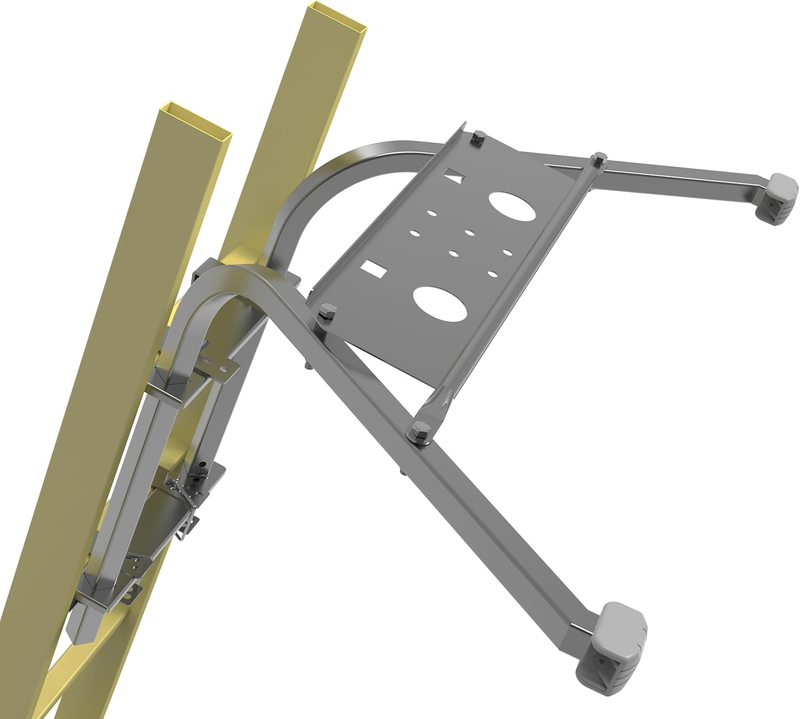 Extension Ladder Stabilizer for Roof Gutter,Ladder Standoff Stabilizer, Heavy Duty Steel Wing Span/Wall with Non-Slip Rubber Bottom Pad