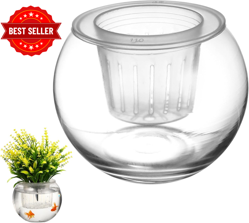 Hydroponic Planter Basket Transparent Water Absorption Flowerpot with Removable