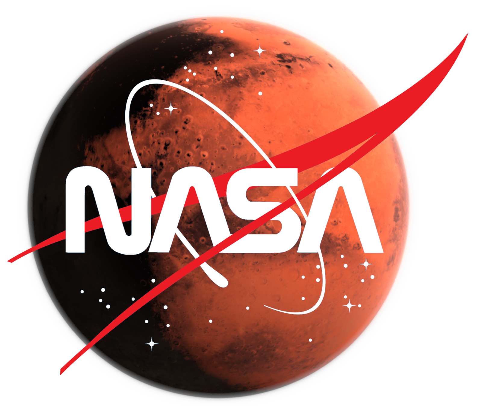 Nasa sticker mars logo weatherproof bumper vinyl decal