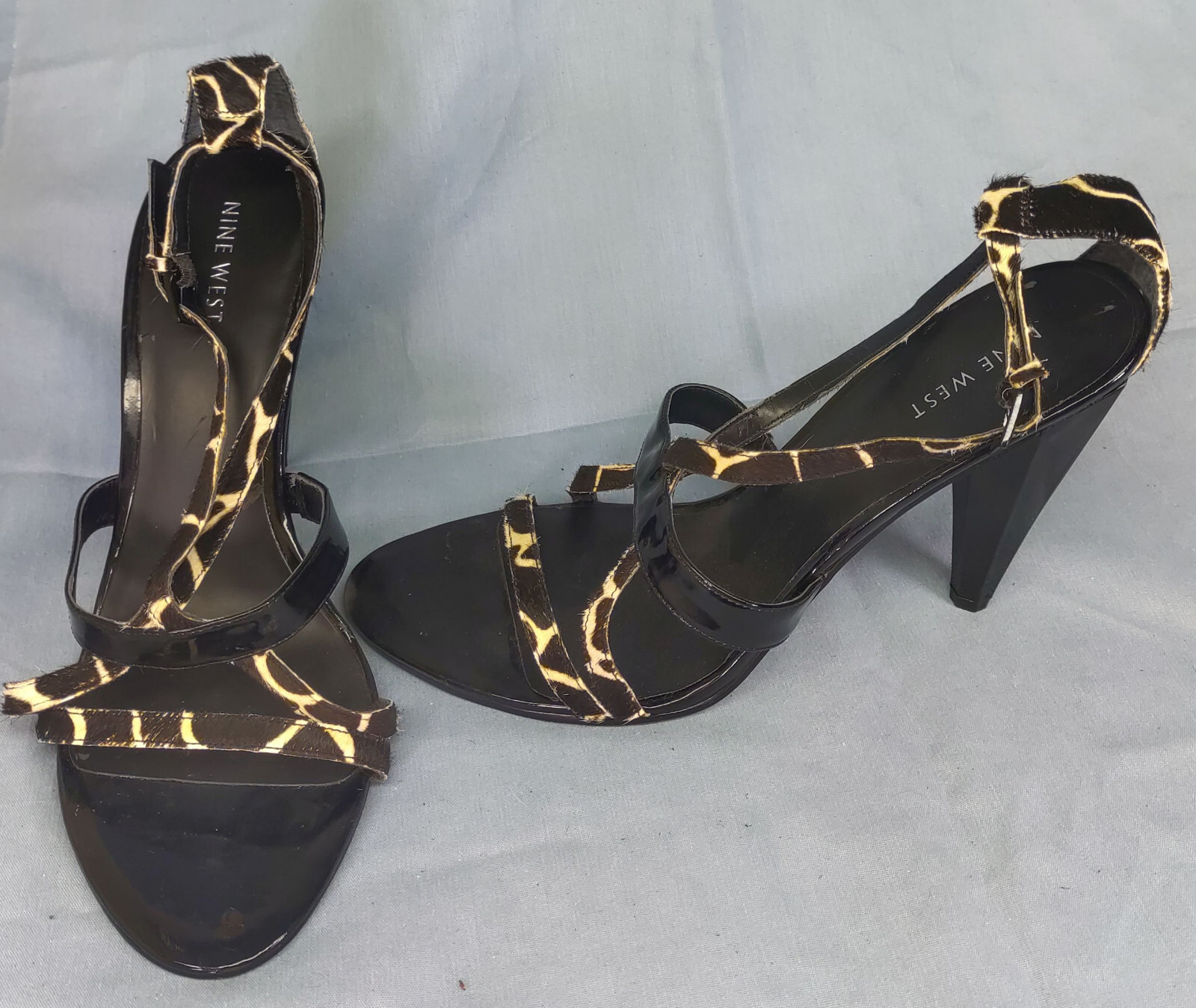 10 M NINE WEST DOUBTS NEW ANIMAL HAIR SANDAL PUMPS SHOES