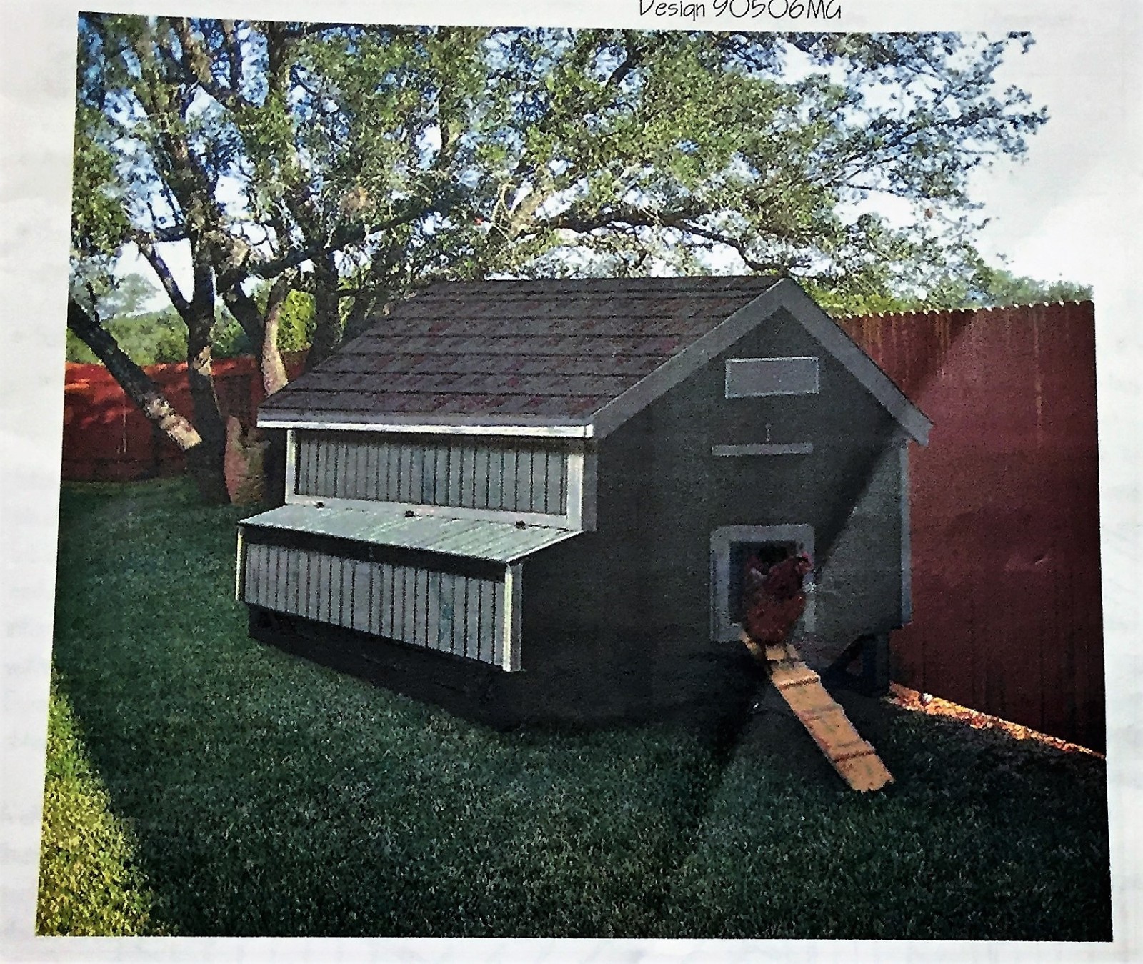 chicken coop plans hard copy 19 pages color not PDF 5'x6'