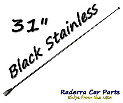 31'' Black Stainless AM FM Antenna Mast FITS: 1982-1994 Pontiac Sunbird