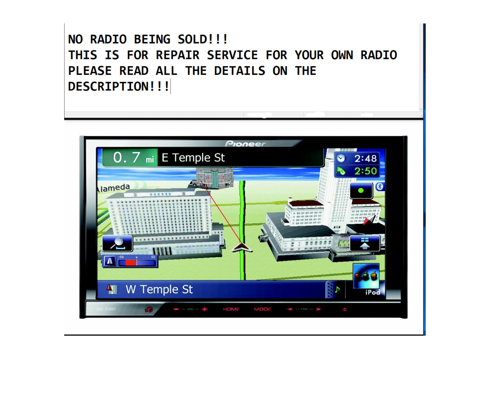 PIONEER AVIC-Z1 PIONEER AVIC-Z2 AVIC-Z3 MOTORIZATION REPAIR