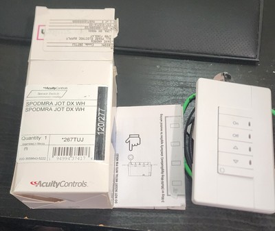 New! Acuity Controls SPODMRA JOT DX WH  SensorSwitch JOT Enabled Wall Switch