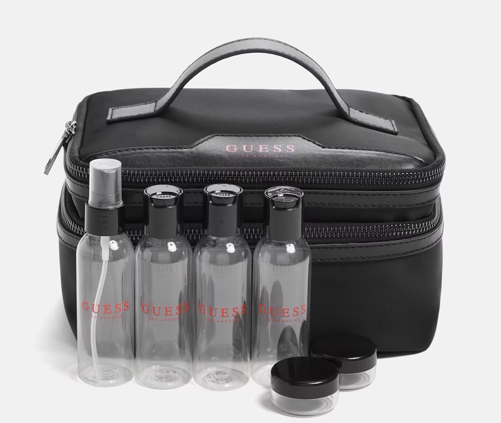 Новый дорожный набор косметики Cosme с черным нейлоновым логотипом GUESS, сумка-футляр для туалетных принадлежностей