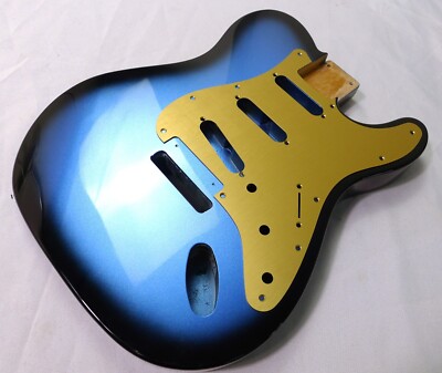 Tele Strat Hybird Body With Pickguard 2 pcs Alder SSS Dark Night 2.13kg