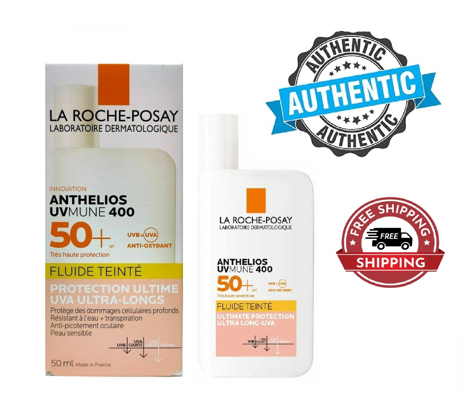 La Roche Posay Anthelios UVmune 400 Tinted Face Shaka FIuid SPF50+ 50mI EX 9/26