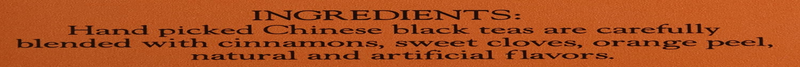 Caffeinated Hot Cinnamon Sunset Black Tea with Orange and Cloves Tin 20 Sachets