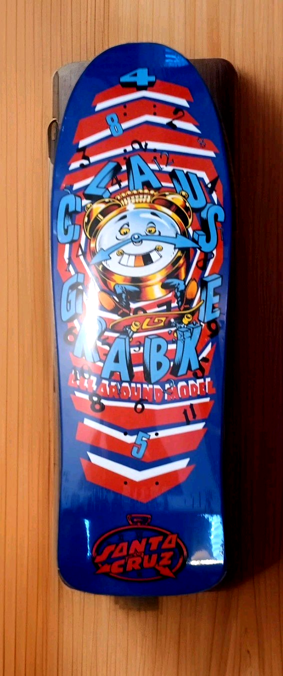 Santa Cruz Claus Grabke スケートボードデッキ 9.89in Grabke All Around Reissue Deck | Shaped 80s
