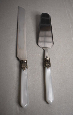 Vintage Inox Made in Italy Napoleon Ivory Large Serving Knife & Cake Pie Server