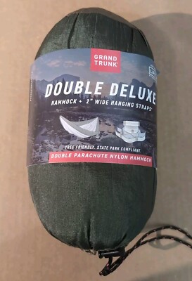 Grand Trunk Double Deluxe Hammock CAMPING Parachute Nylon   DLXH-01