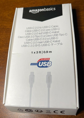AmazonBasics Fast Charging 60W USB-C2.0 to USB-C Cable (USB-IF Certified) - 3-F