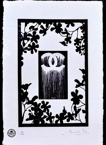 Dripping CHANEL C's, Limited Edition 22'x 15'x Signed