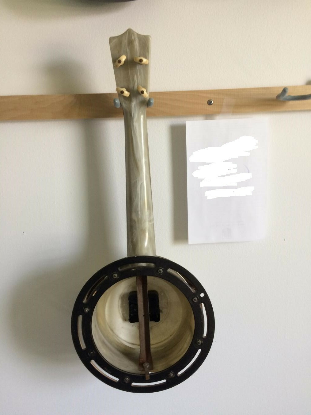 1950's Mastro / Maccaferri plastic banjo-ukulele CLOCK! Midcentury kitsch
