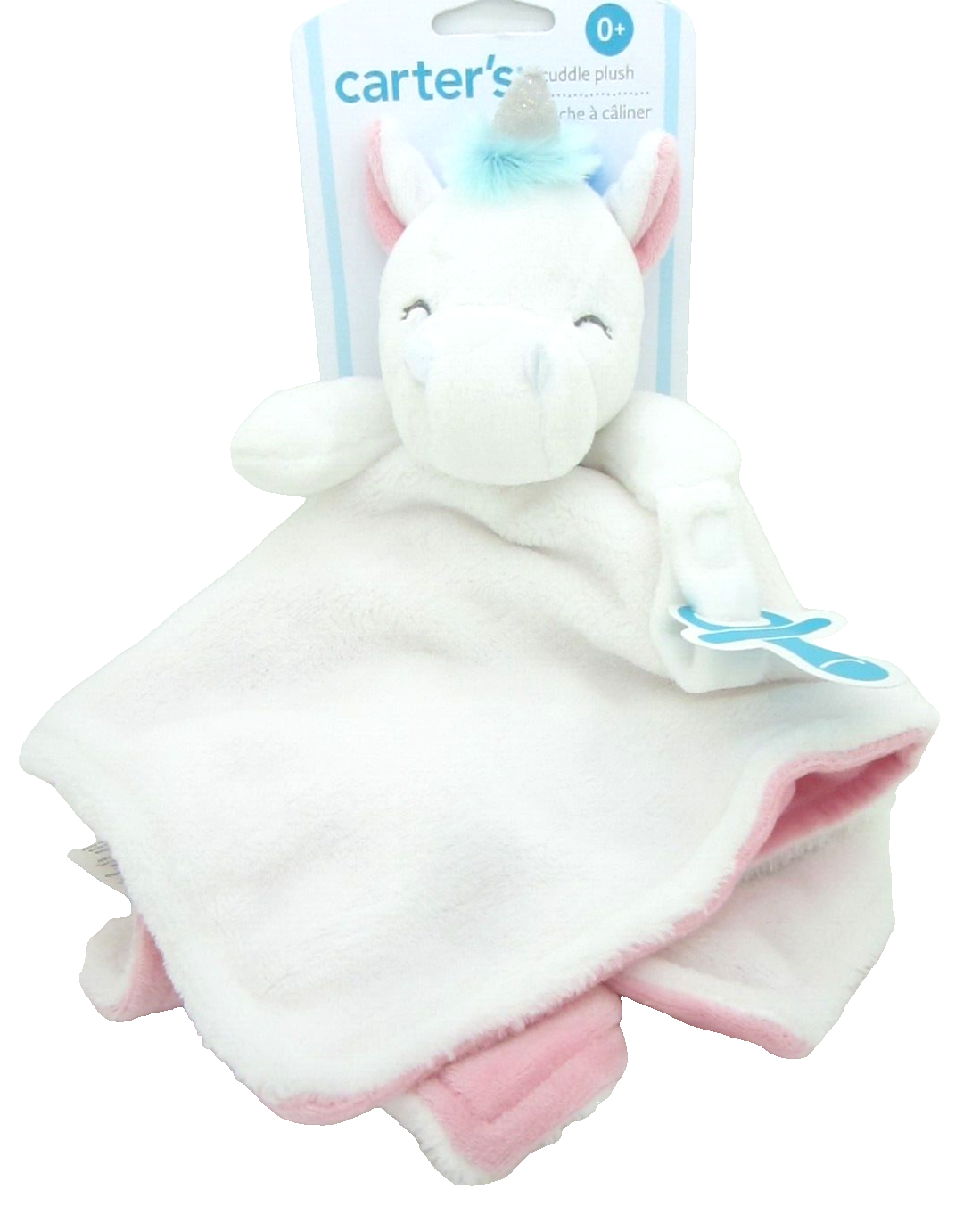 White And Pink Unicorn Cuddle Plush Pacifier Holder