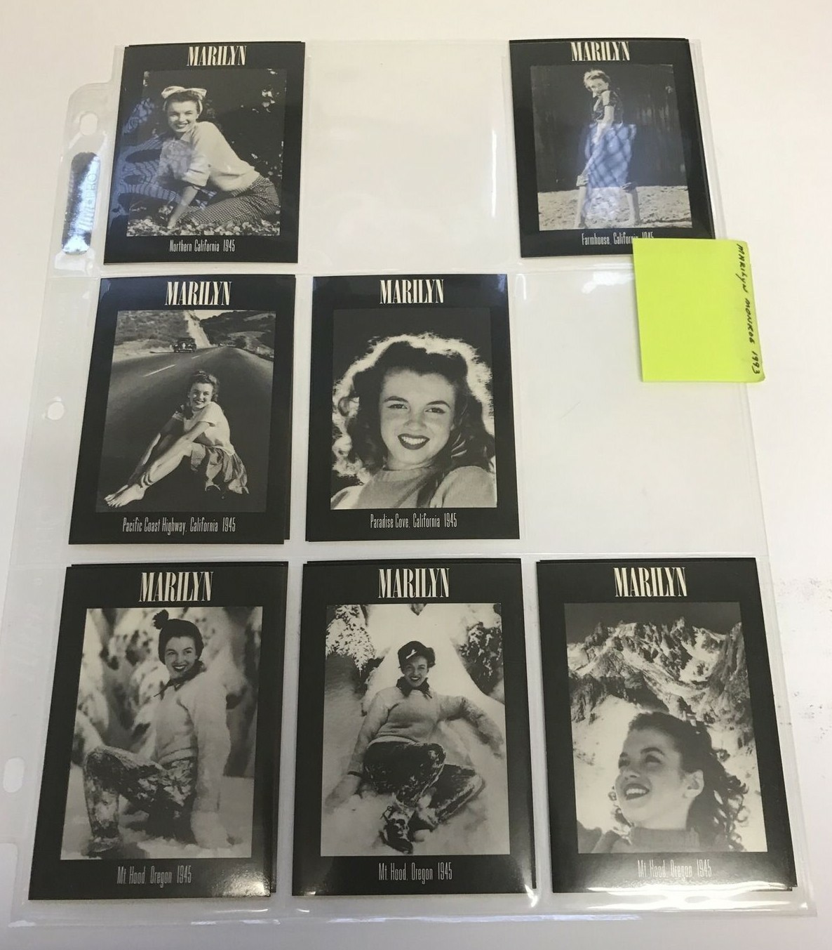 Marilyn Monroe The Private Collection Trading Cards 55% complete