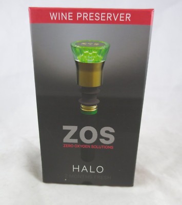 ZOS Zero Oxygen Solutions Wine Preserver Halo O2 Remover Wine Fresh for 2 Mo