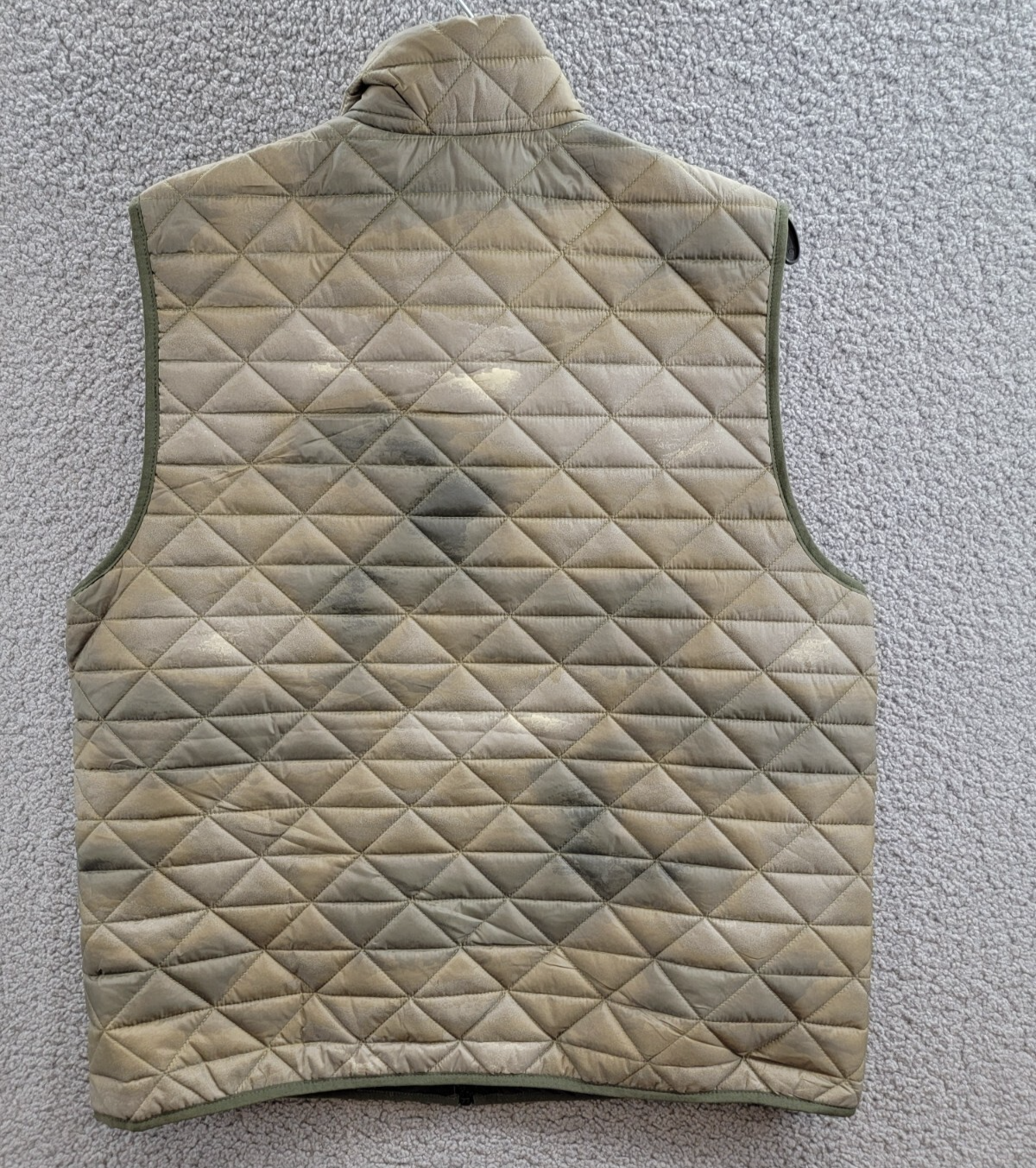Bass Outdoor Delta Diamond Quilted Packable Puffer Vest Men's XL Olive Combo - Picture 12 of 16