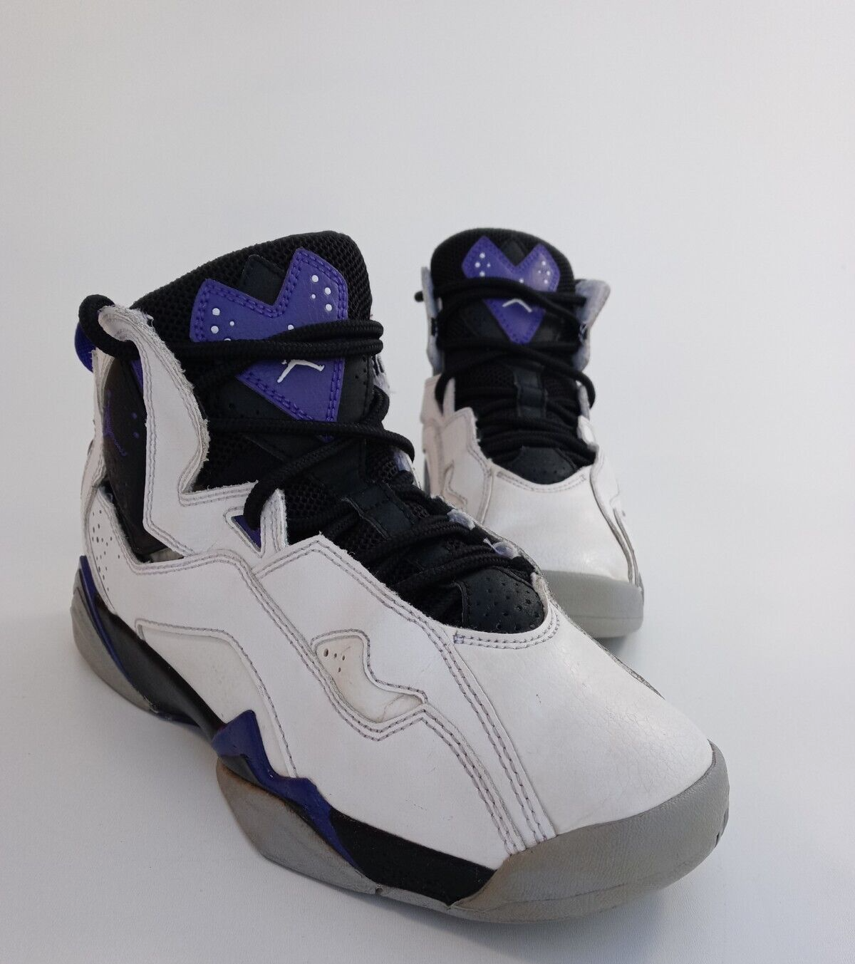 Youth Nike Air Jordan True Flight White Purple Black Shoes