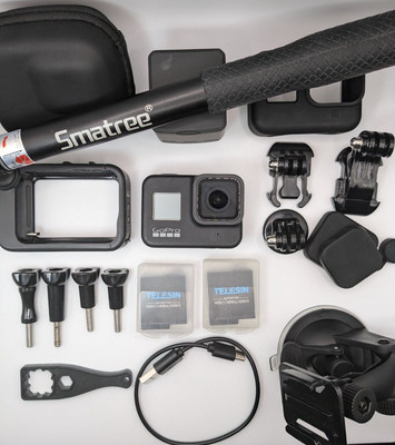 GoPro HERO8 Black Action Camera HUGE Bundle with Media Mod, Selfie Stick & More