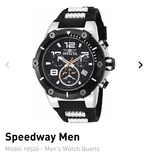 Men s Invicta 19526 Speedway Chrono Date Steel Black Silicone 51mm Swiss Watch eBay