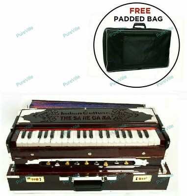 Indian Cultura Professional Portable Folding Harmonium With Padded Bag
