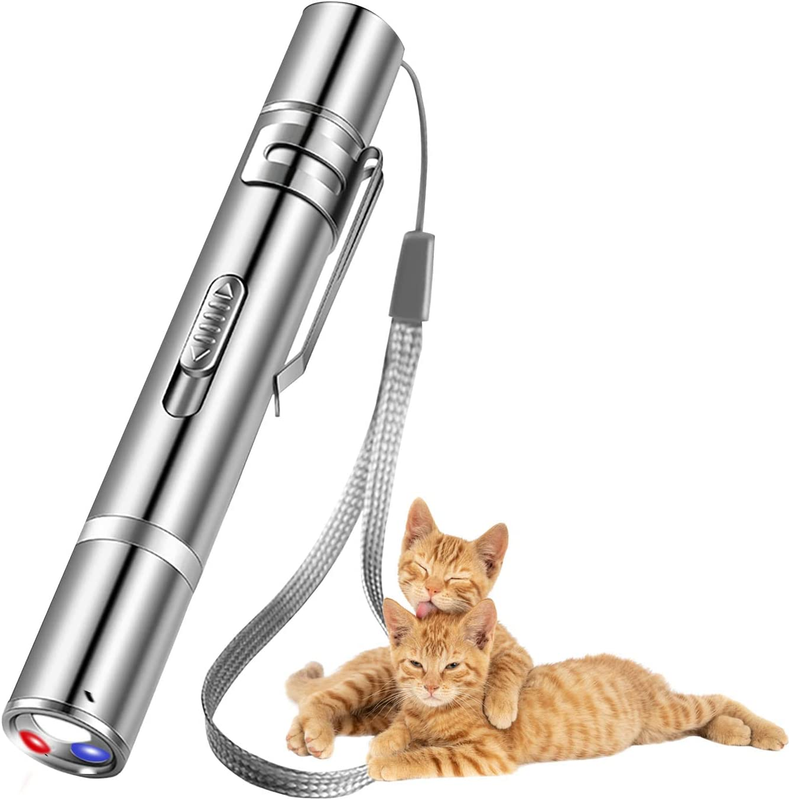 SUUCARE Cat Laser Pointer Toys, USB Recharge LED Light Red Dot Pointer 9127