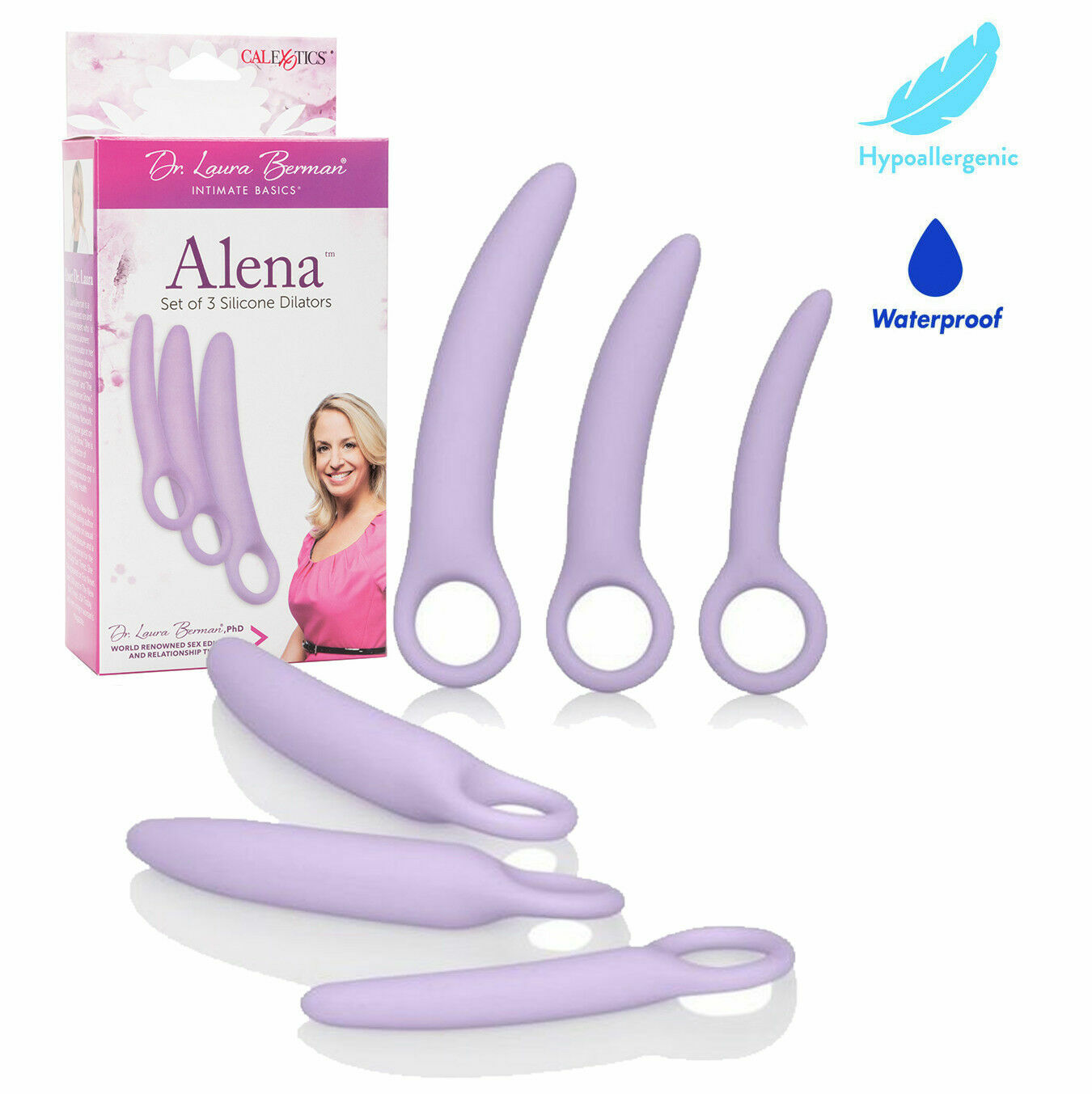 3Pc Set Silicone Dilator Kit Tighten Vaginal Strength Trainer Pelvic