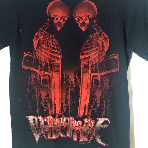 Bullet For My Valentine メンバー直筆サイン入りTシャツ L】Bullet for My Valentine バンドTシャツ バンT ミュージック