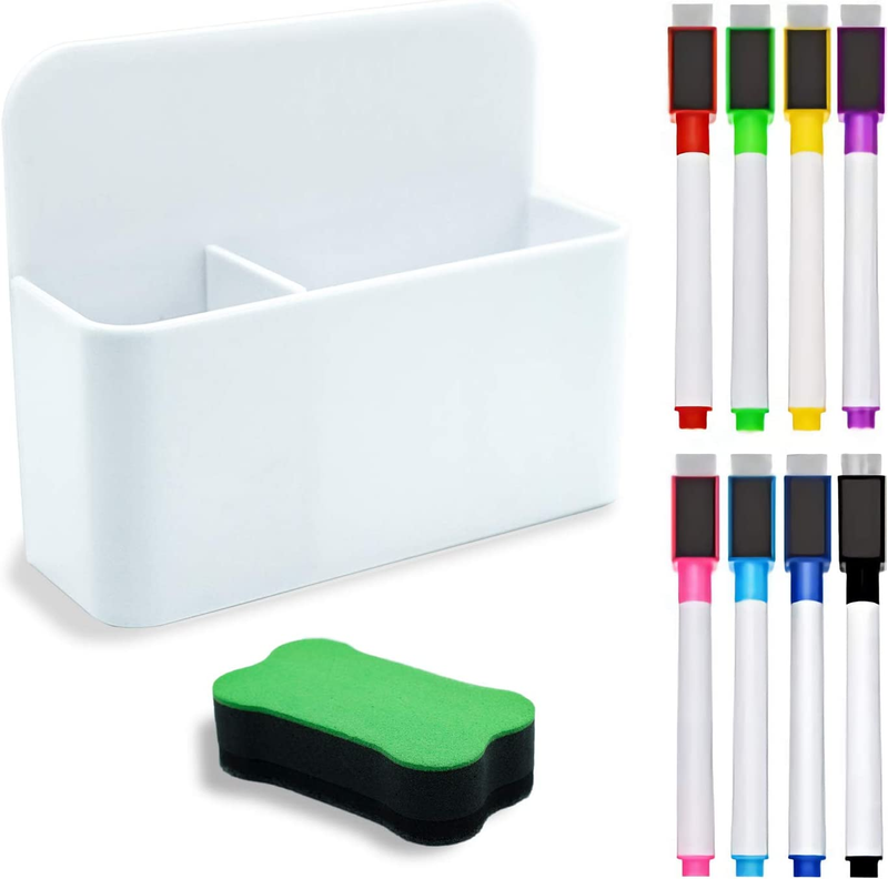 Magnetic Dry Erase Marker Holder, Magnetic Marker Holder for Whiteboard, 8 Piece