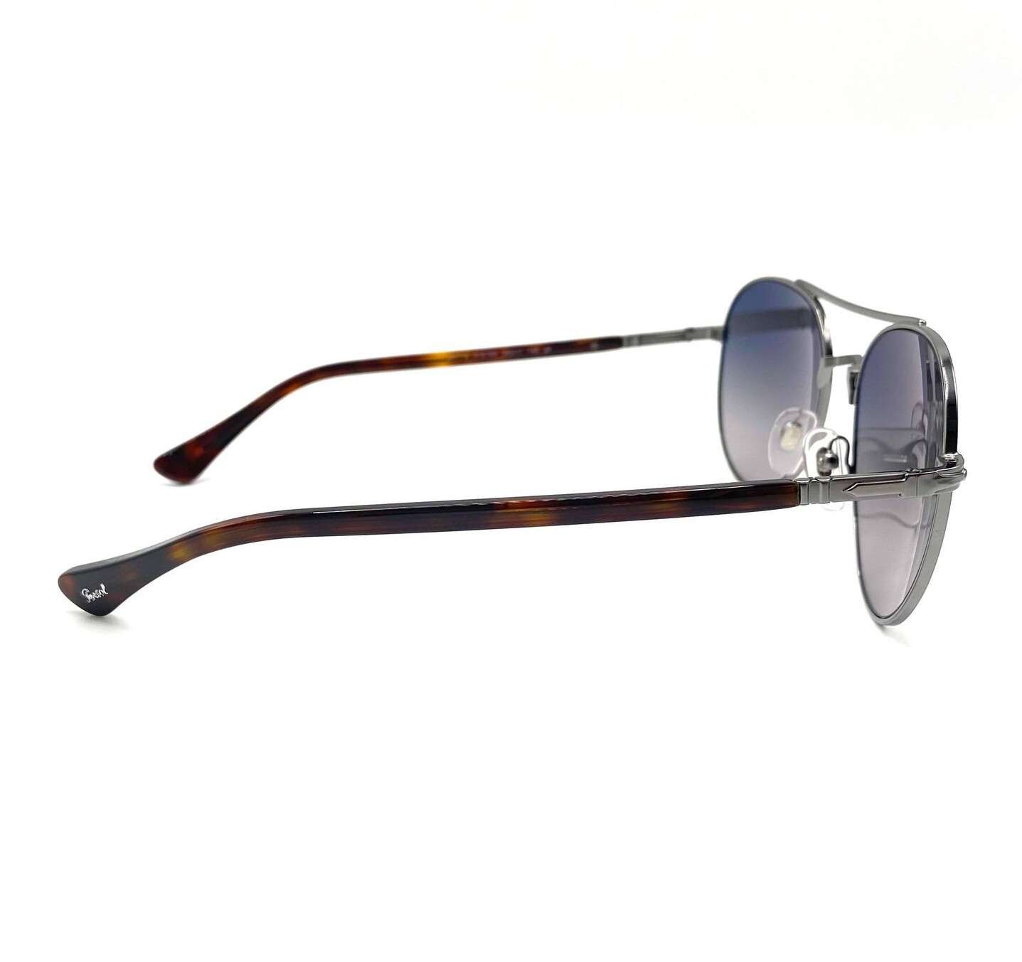 Pre-owned Persol Po2477s Sunglasses 513/m3 Gunmetal/grey Gradient Polar Lens 54mm In Gray