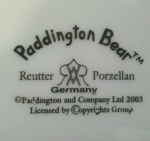 PADDINGTON BEAR 2003 PLATE