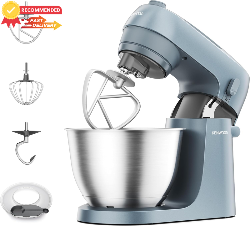 KZM35.000GY Planetary Mixer 800W, 4L Bowl, Compact 6 Speeds, 3 Tools, Storm Blue