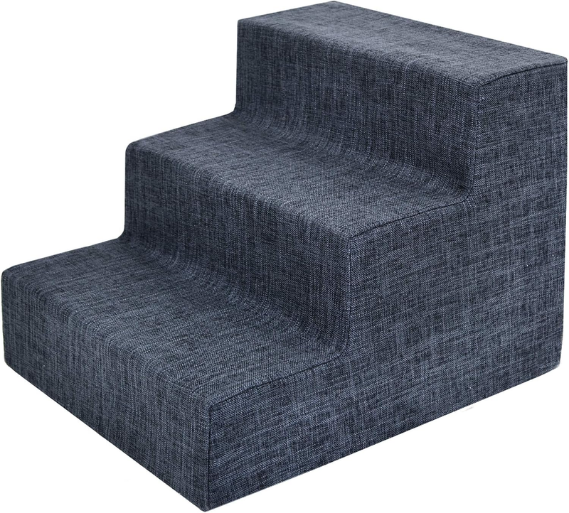 Foam Dog Stairs for Small Dogs 3 Step 13.5 Inch Pet Steps Bed Couch Non Slip