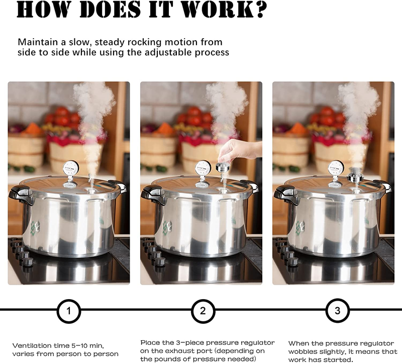 Pressure Regulator Presto Cooker 3 Piece 5-10-15lb Easy To Use & Install NEW