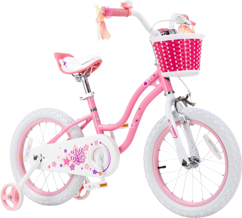 Kids Bike Girls 14 Inch with Basket for Age 3-12 Years