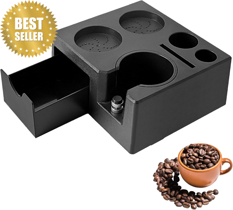 Espresso Tamper Station,Espresso Machine Masher,Multi-Functional Storage Base,7