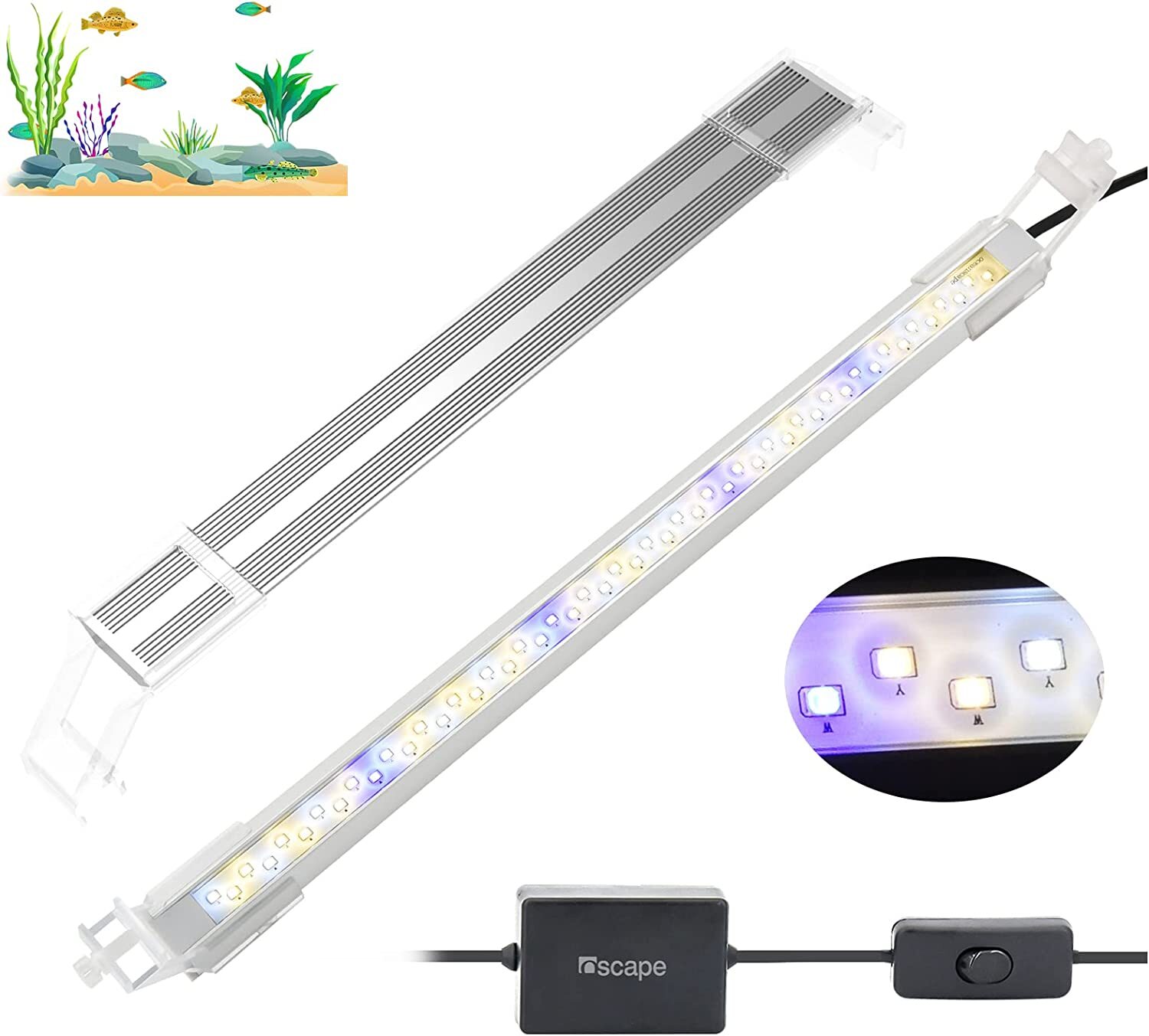 AQUANEAT LED Aquarium Light Blue White 15
