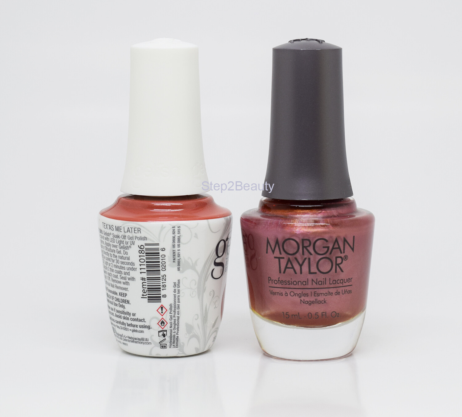 Gelish DUO Soak Off Gel Polish + Morgan Taylor Lacquer - #186 Tex'as Me Later