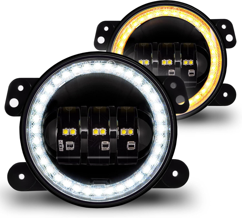 4" 60W LED Fog Lights for 2007-2018 Jeep Wrangler JK Unlimited JKU Sport Rubicon