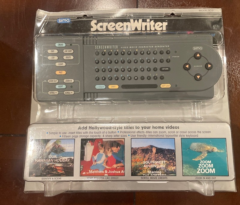 1994 Sima SCG Screenwriter Video Movie Character Generator